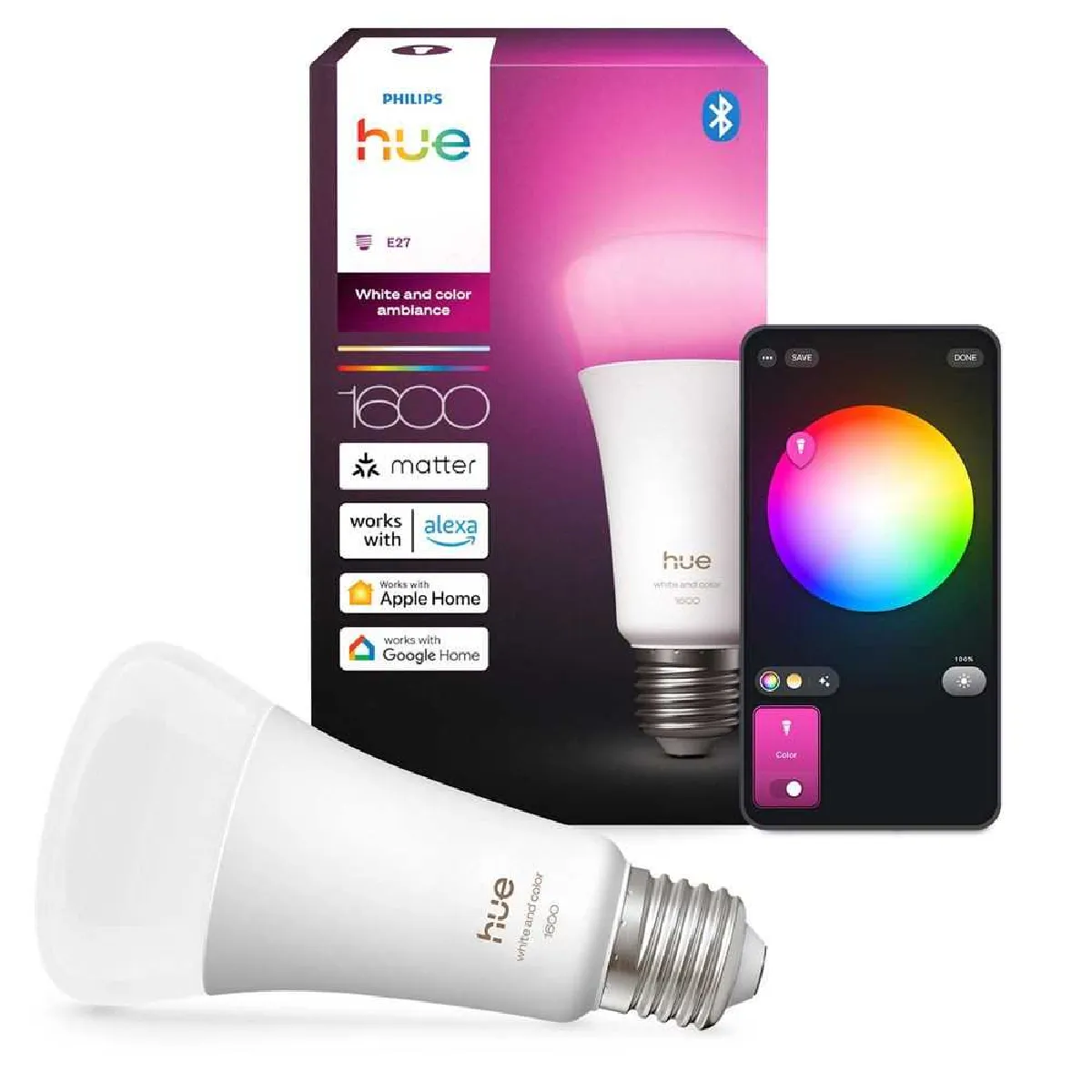 Philips Hue Blanc Ampoule Led Connectée A67 - 1600 Lm