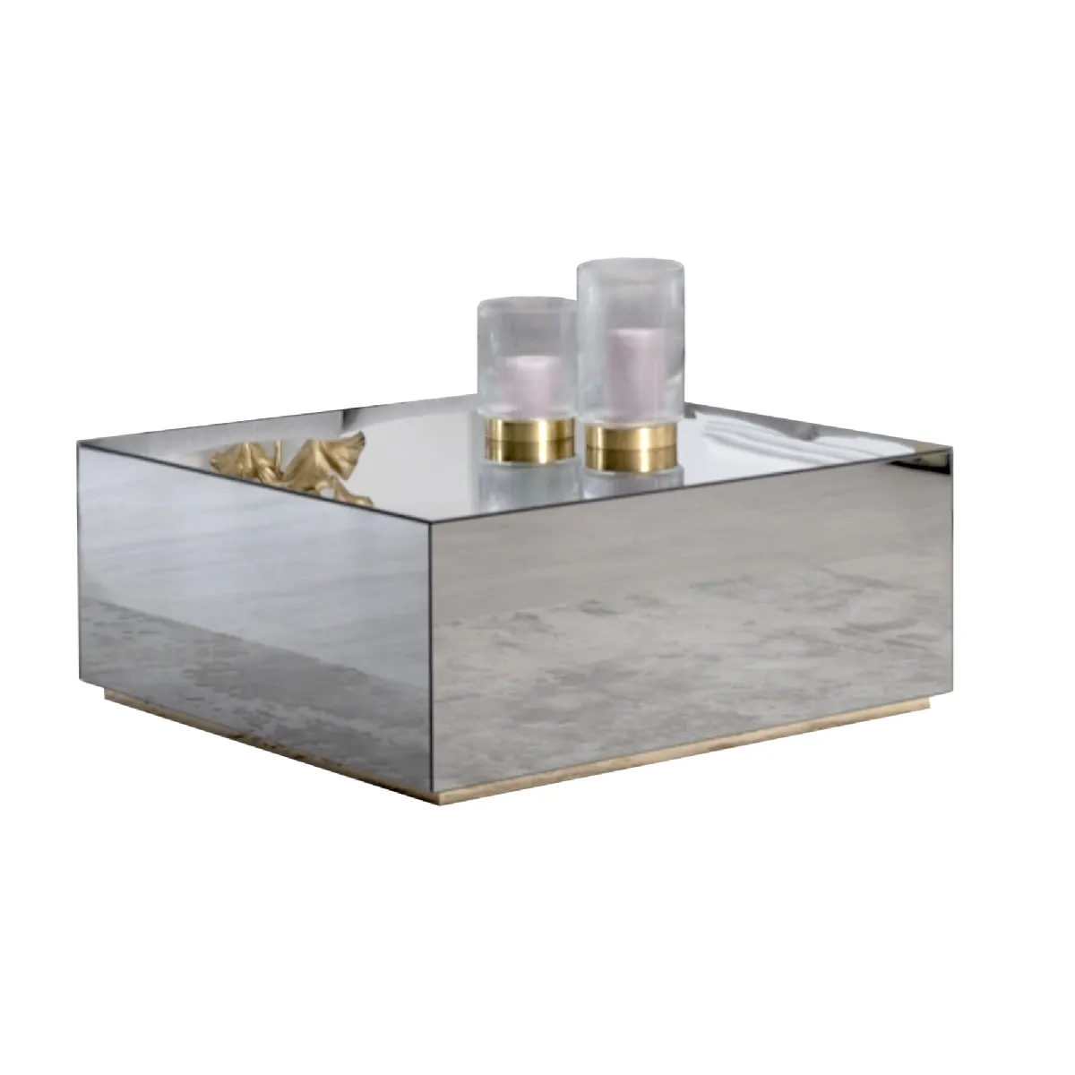 Comparer les prix de Table Basse LUXUS – 90x90x50 cm – Effet Miroir Élégant