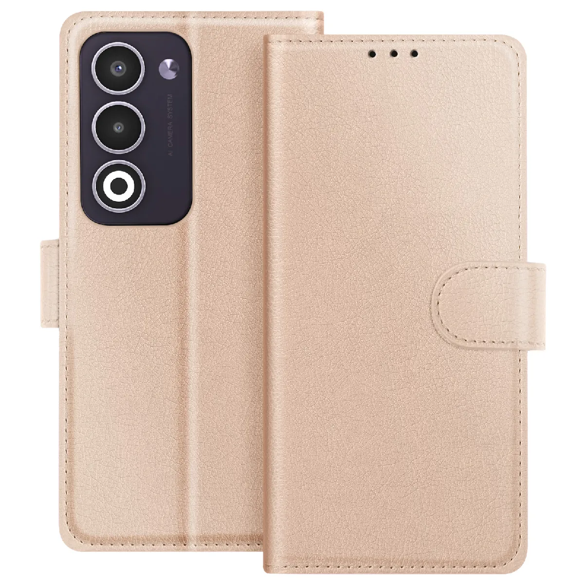 Avizar - Étui Portefeuille - Oppo A5 - Chesterfield - Rose - Image 2