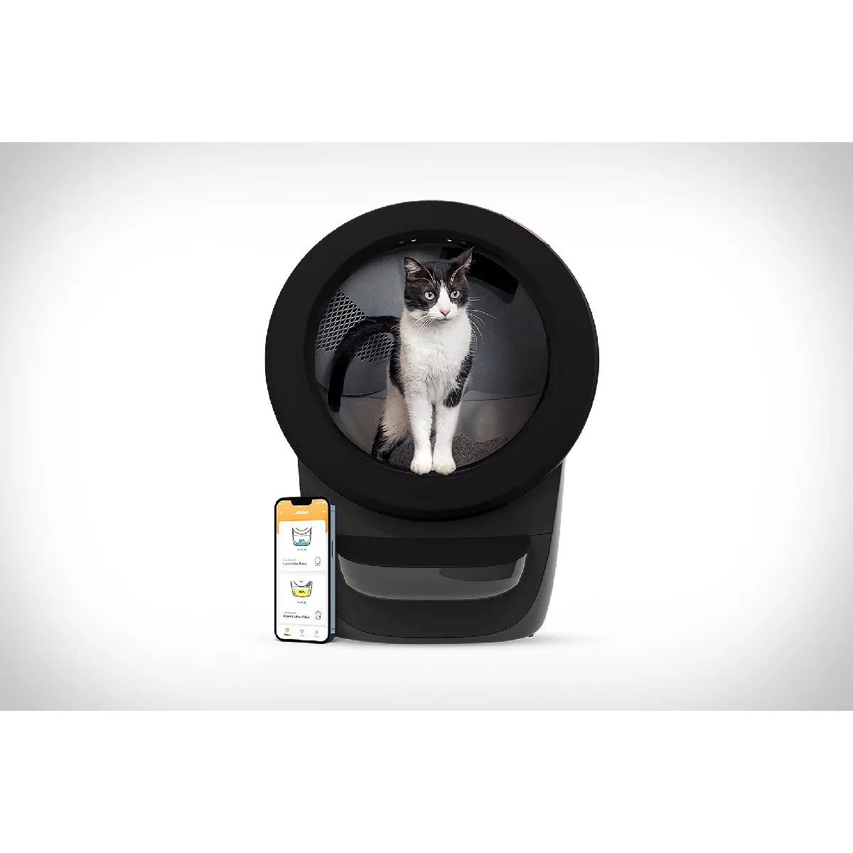 Litière Automatique Autonettoyante - Litter-Robot - 4 - Noir - Grand - Application Whisker