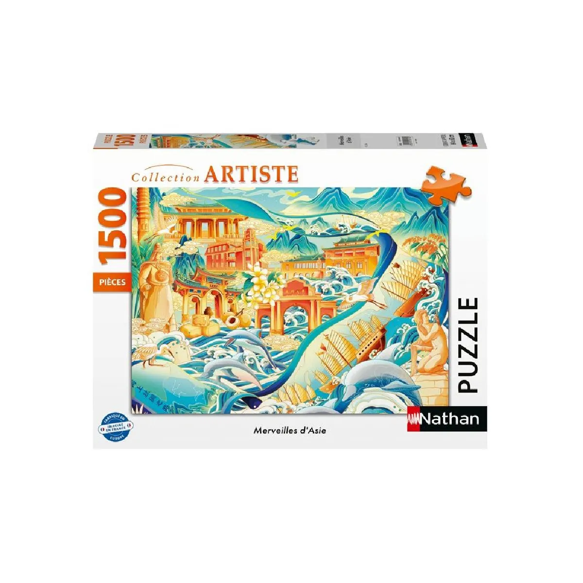 Nathan Editions - 016182 - Puzzle 1500 pieces - Les Merveilles d'Asie