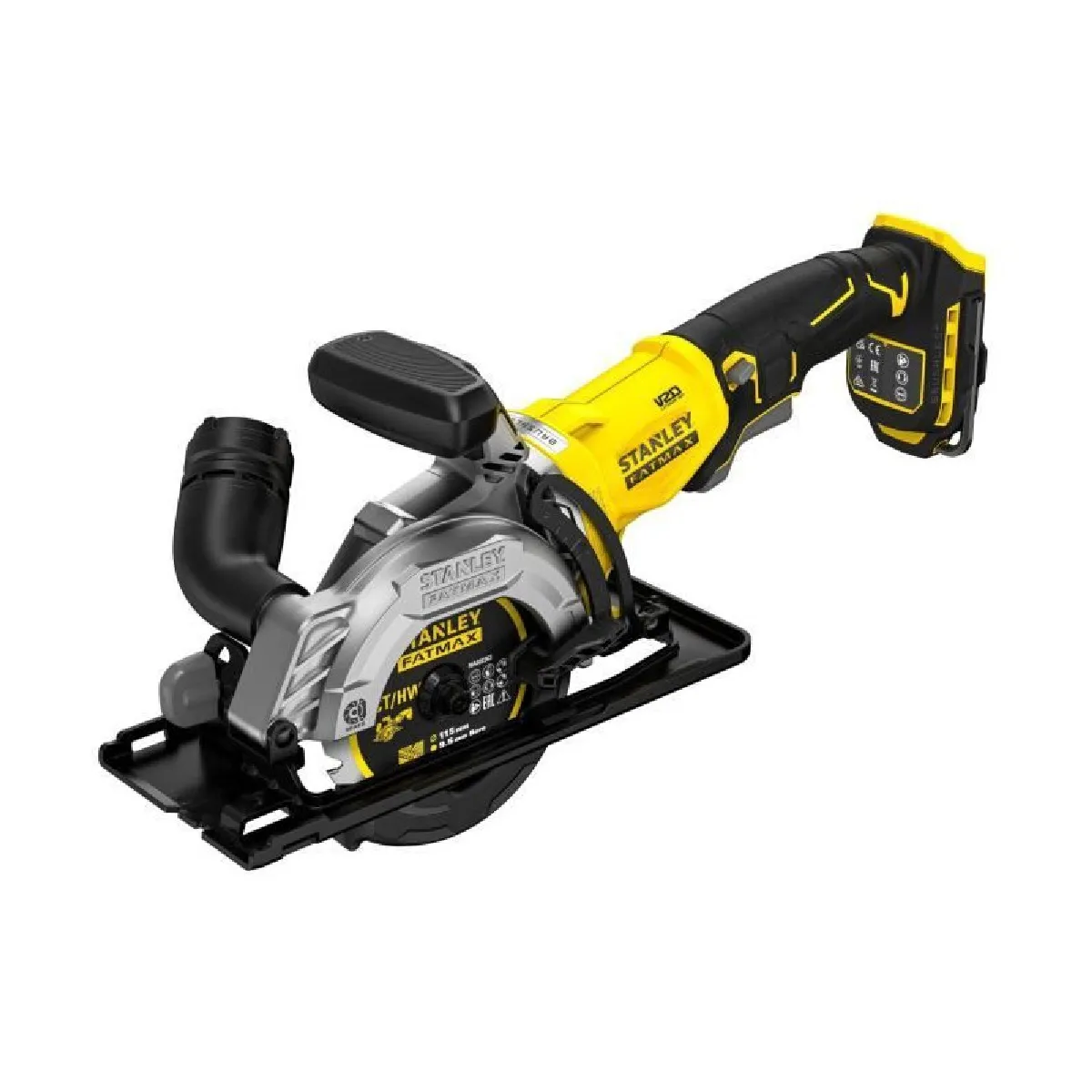 Scie Circulaire 115 mm Brushless 18V 4 500 trsmin 2 sens de coupe LED Gamme V20 STANLEY FATMAX SFMCS515B XJ - vue 3