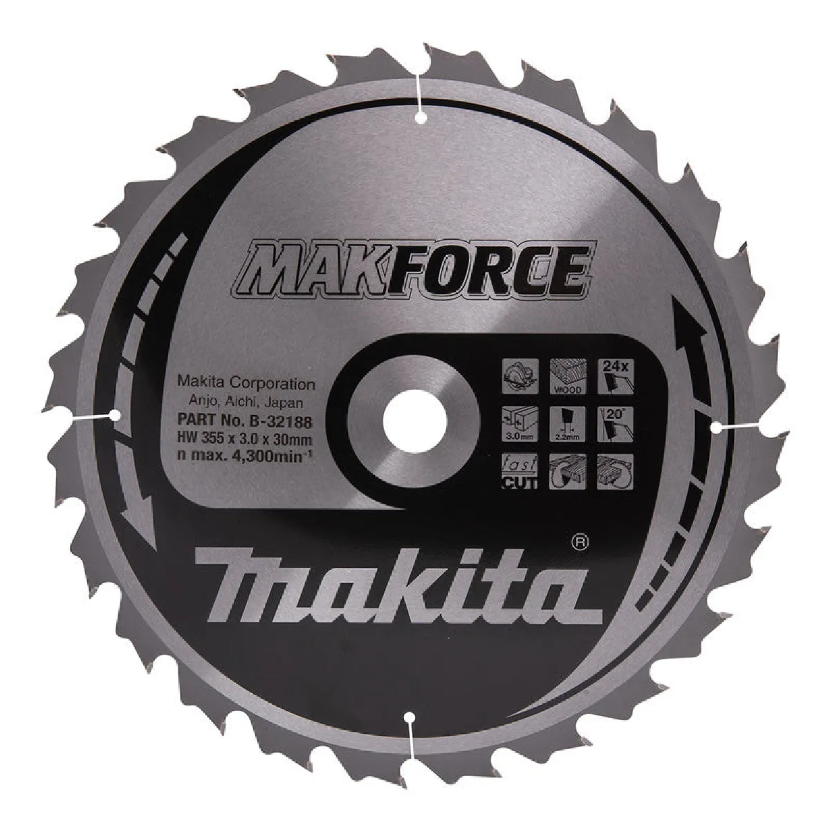 Lame de scie MAKFORCE B 32247 pour une coupe nette dans le bois Medium Cut Makita B 32247 - vue 2