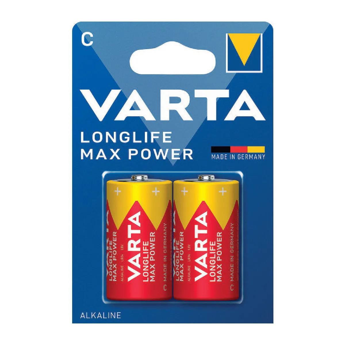 Blister de 2 piles LONGLIFE Max Power LR14 C 1,5V VARTA 4714110402