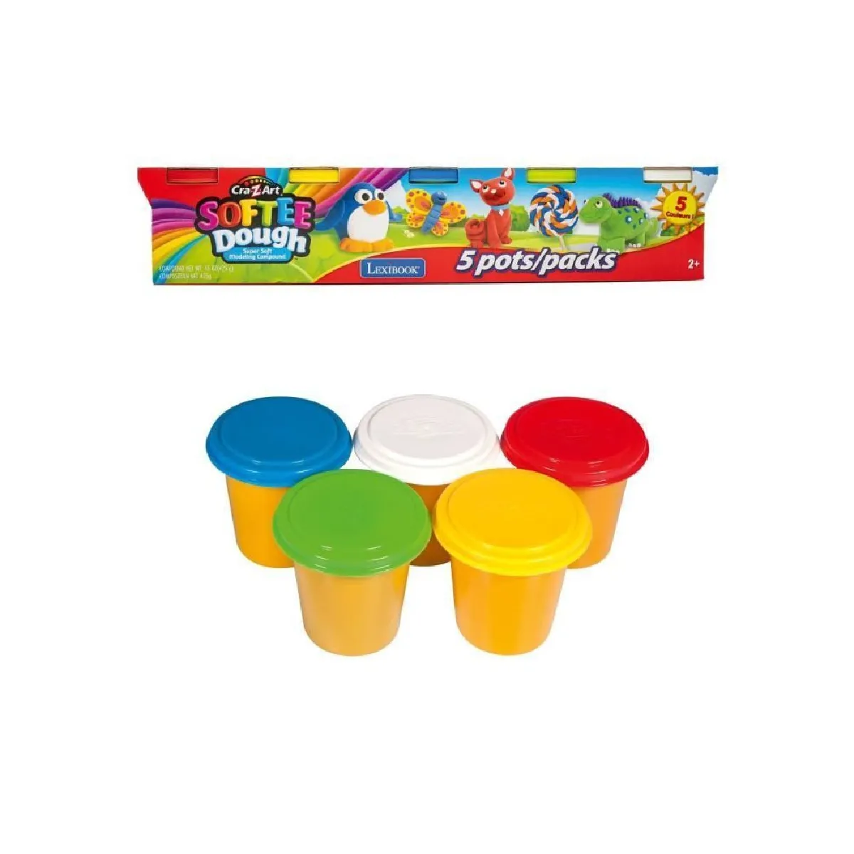 Lexibook Coffret 5 pâtes à modeler - Multicolore