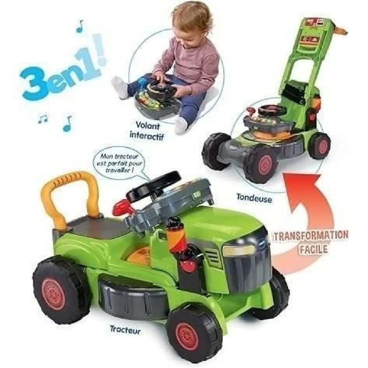 Vtech baby tracteur magi tondeuse jardinage