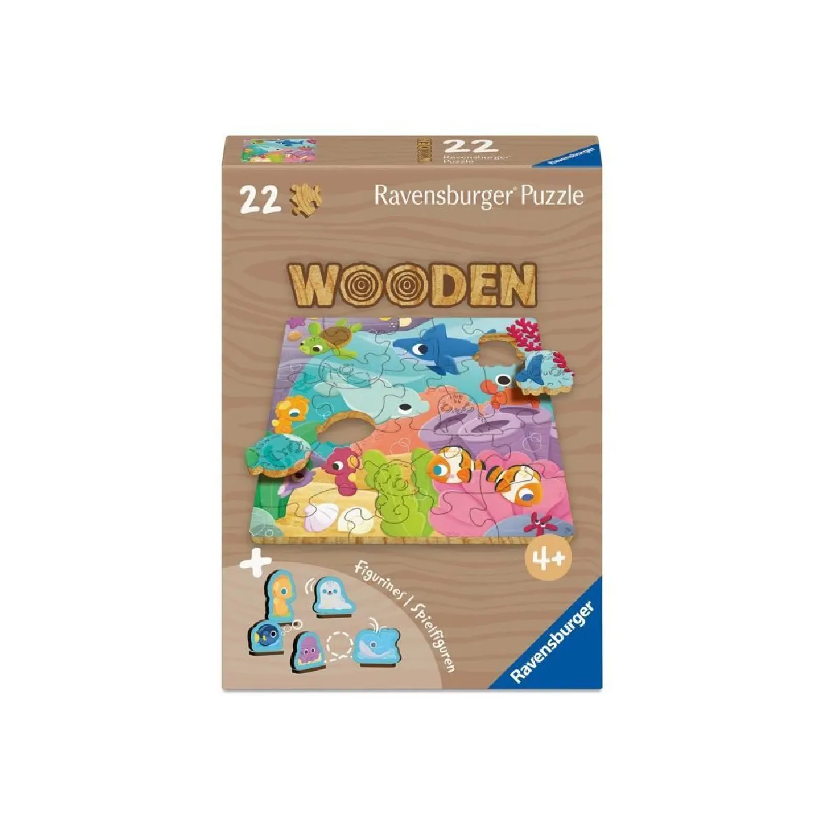 Puzzle 22 pièces en bois : Monde sous marin Ravensburger France - vue 5