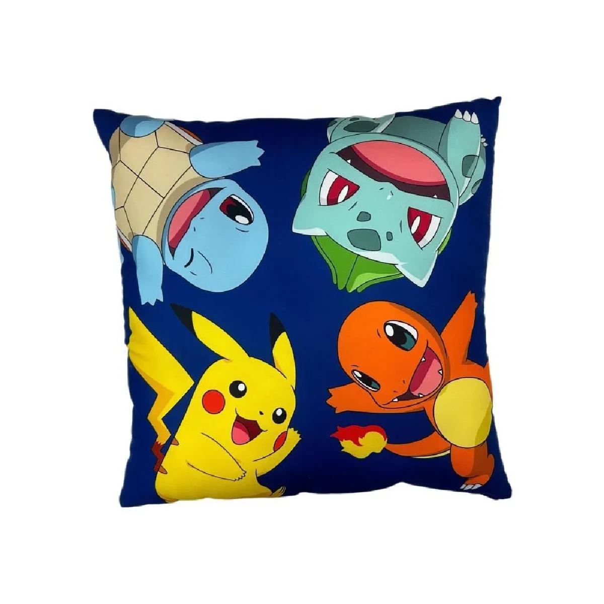 Coussin double face Carré POKEMON Poké Ball et Starter Microfibre 40 x 40 cm - vue 2
