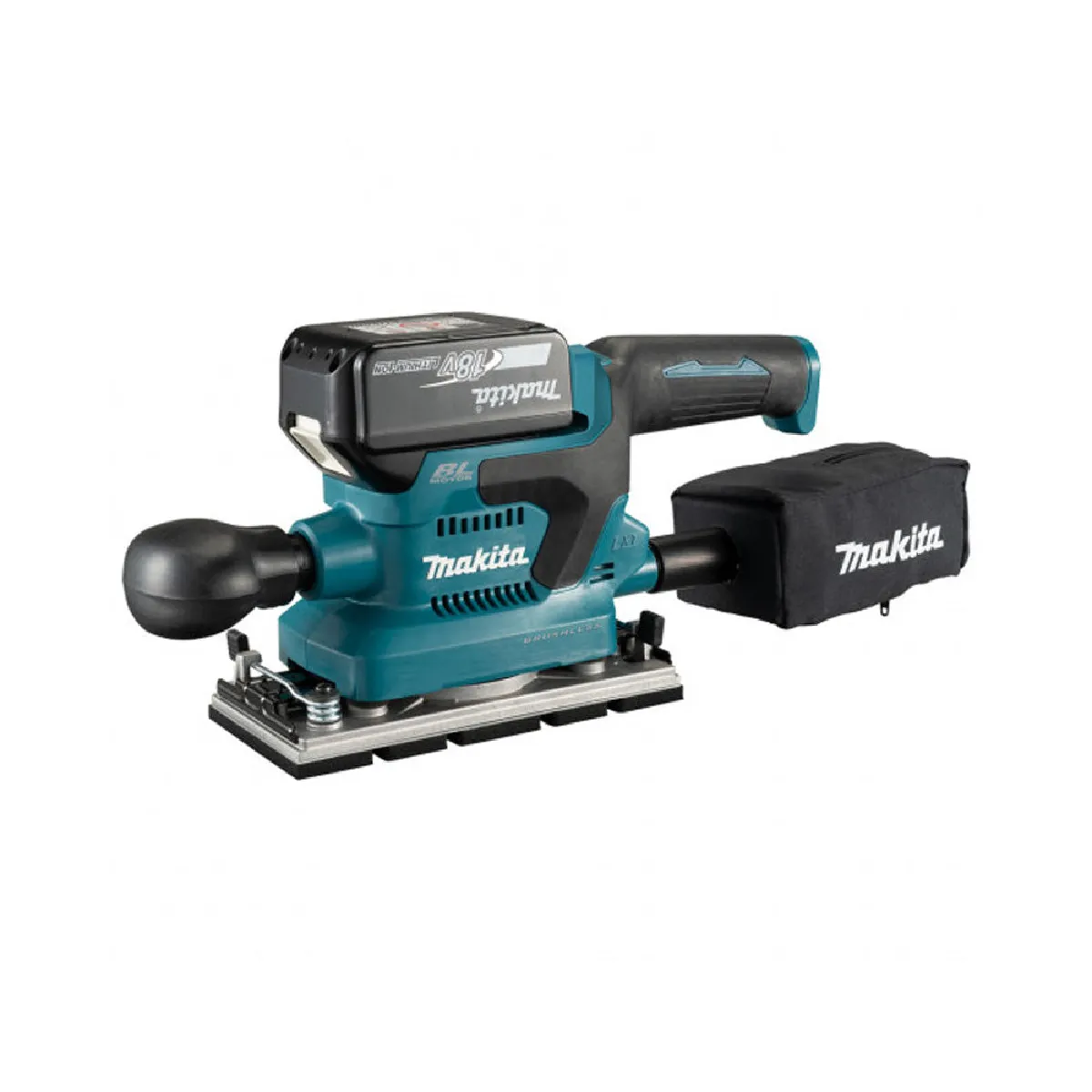 Ponceuse vibrante 18V LXT ® MAKITA avec 2 batteries 18V 5Ah chargeur MAKPAC DBO382RTJ - vue 2