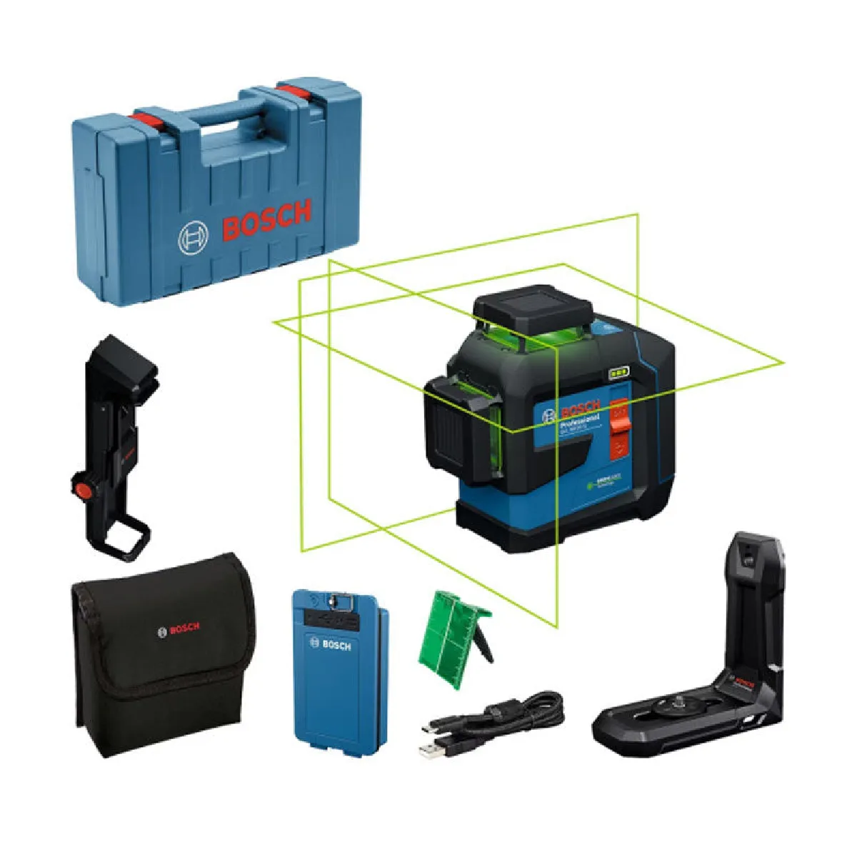 Laser lignes BOSCH GLL 80 33 G 0 601 065 501 Professional Livré avec coffret de transport et accessoires - vue 2