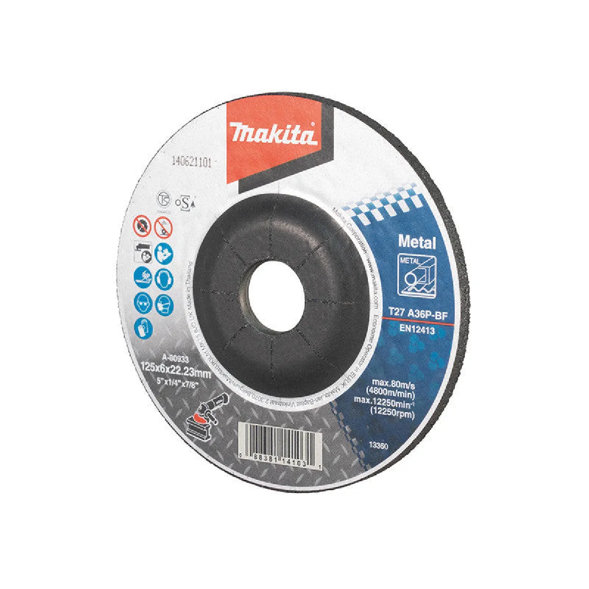 Disque à ébarber pour métal ébavurages divers pour meuleuses d'angle MAKITA A 80933 - vue 3