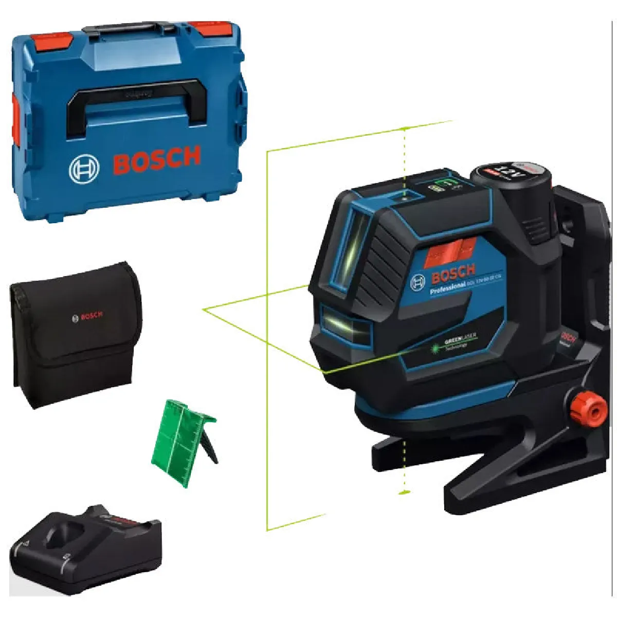 Laser combiné BOSCH GCL 12V 50 22 CG + Support RM 20 + Batterie GBA 12V 2.0Ah en Boxx - vue 2