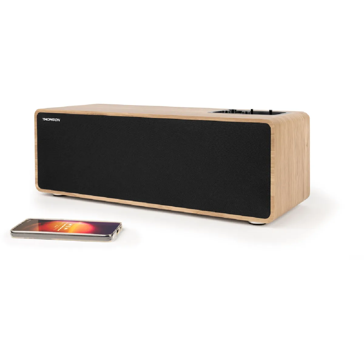 Enceinte bluetooth - THOMSON - Bois et noir