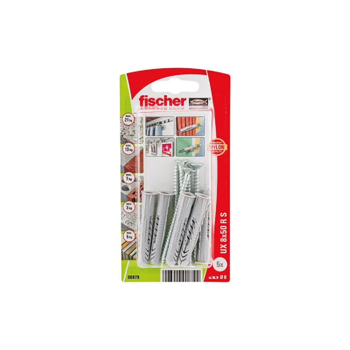 FISCHER Cheville multimat ux 8x50 rs blister x5 - vue 2