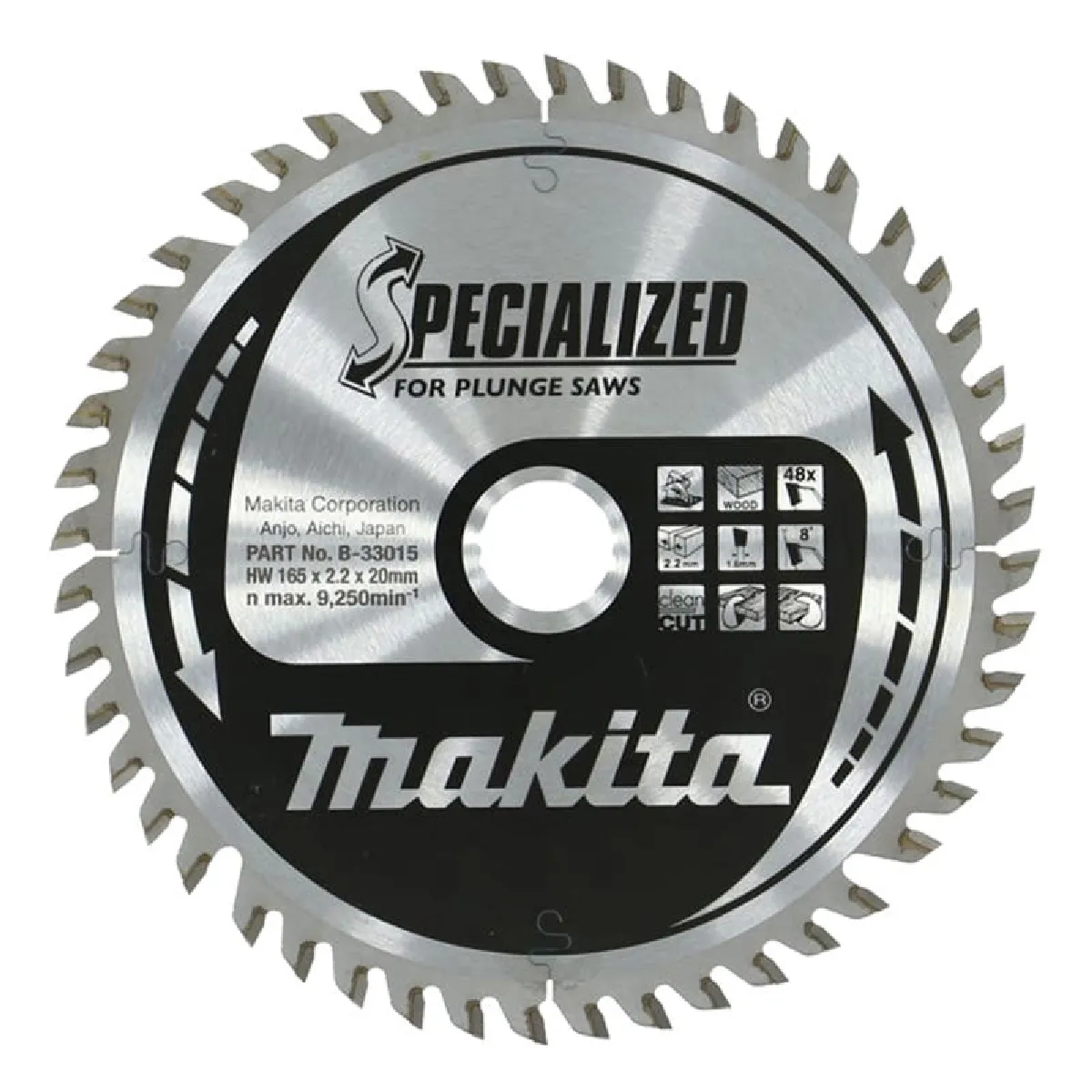Lame de scie circulaire MAKITA B 33015 Ø 165 mm Alésage 20 mm 48 dents - vue 2