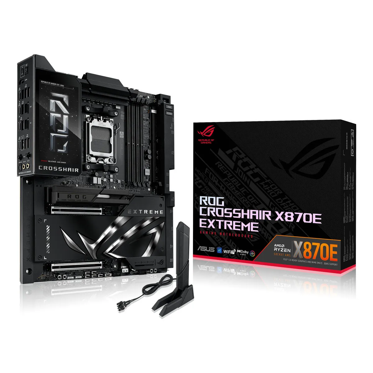 ASUS ROG CROSSHAIR X870E EXTREME Carte mère ATX Socket AM5 AMD X870E Chipset USB4 USB C 3.2 Gen2 USB 3.2 Gen 2 USB C 3.2 Gen 2x2 USB 3.2 Gen 1 Wi Fi 7 Bluetooth 5 Gigabit... - vue 6