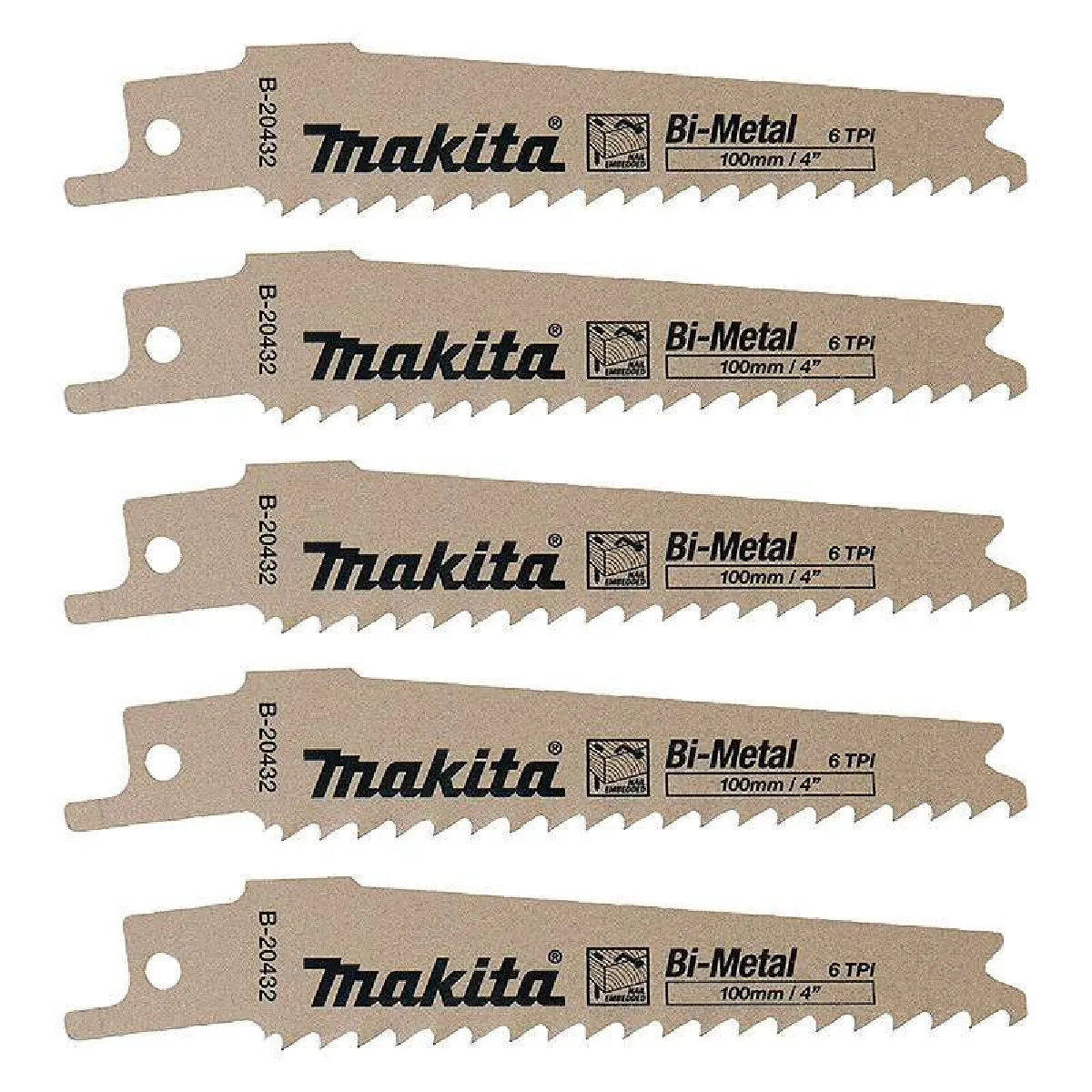 Makita Lames Bi Métal pour bois avec clous 10 à 50 mm B 20432 - vue 2