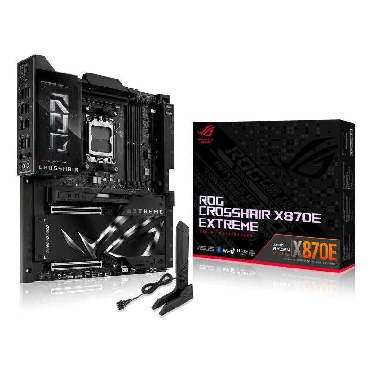 ASUS ROG CROSSHAIR X870E EXTREME Carte mère ATX Socket AM5 AMD X870E Chipset USB4 USB C 3.2 Gen2 USB 3.2 Gen 2 USB C 3.2 Gen 2x2 USB 3.2 Gen 1 Wi Fi 7 Bluetooth 5 Gigabit... - vue 6