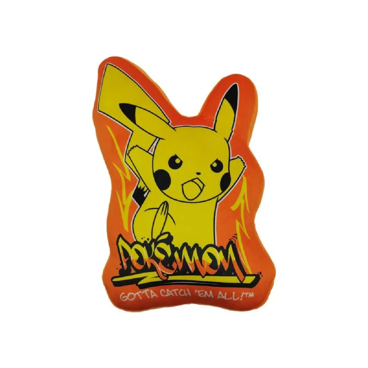 Coussin premium 3D en Velboa POKEMON Pikachu 40 cm - vue 2