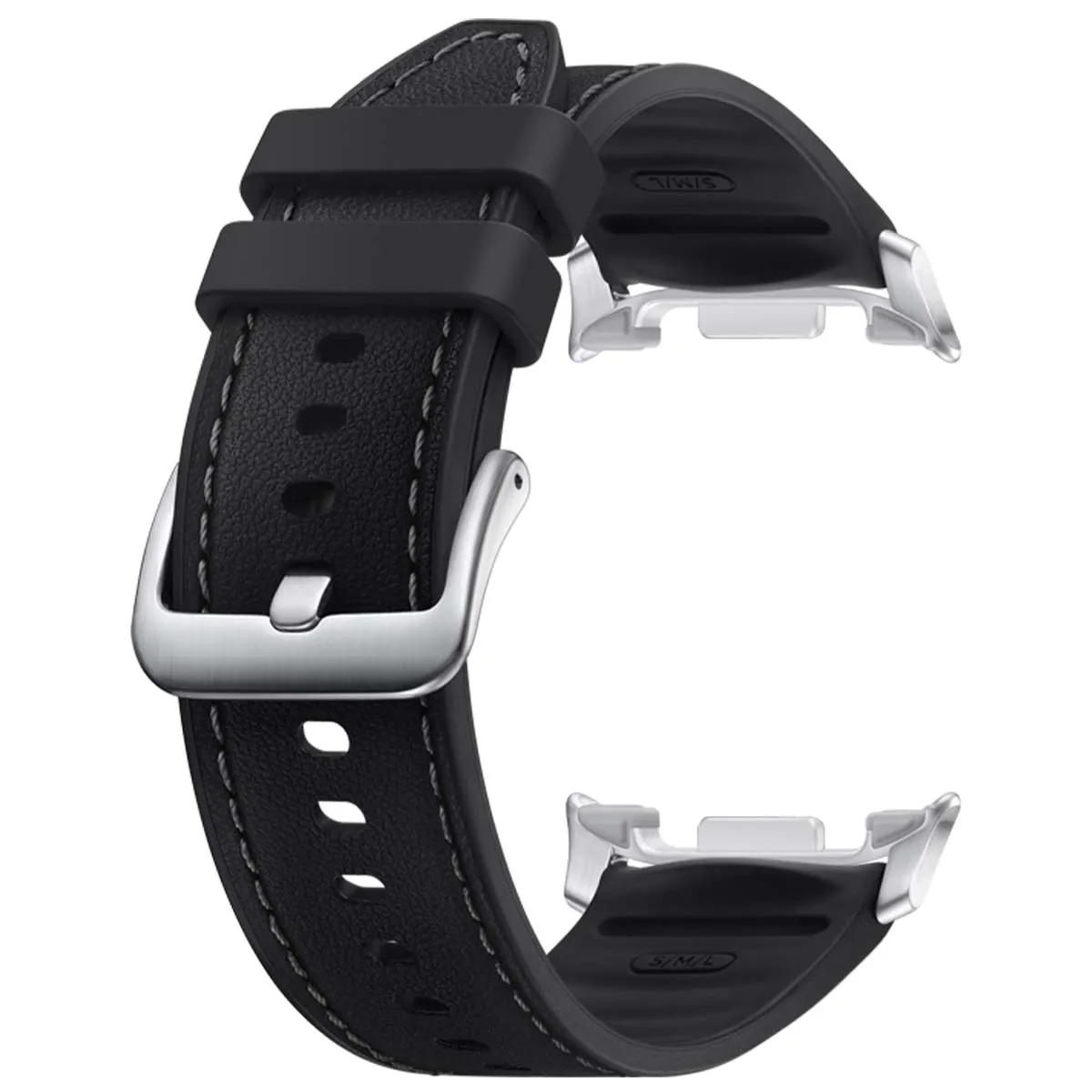 Samsung Bracelet pour Galaxy Watch6 Classic / Watch5 Hybride Premium Taille S/M/L Noir