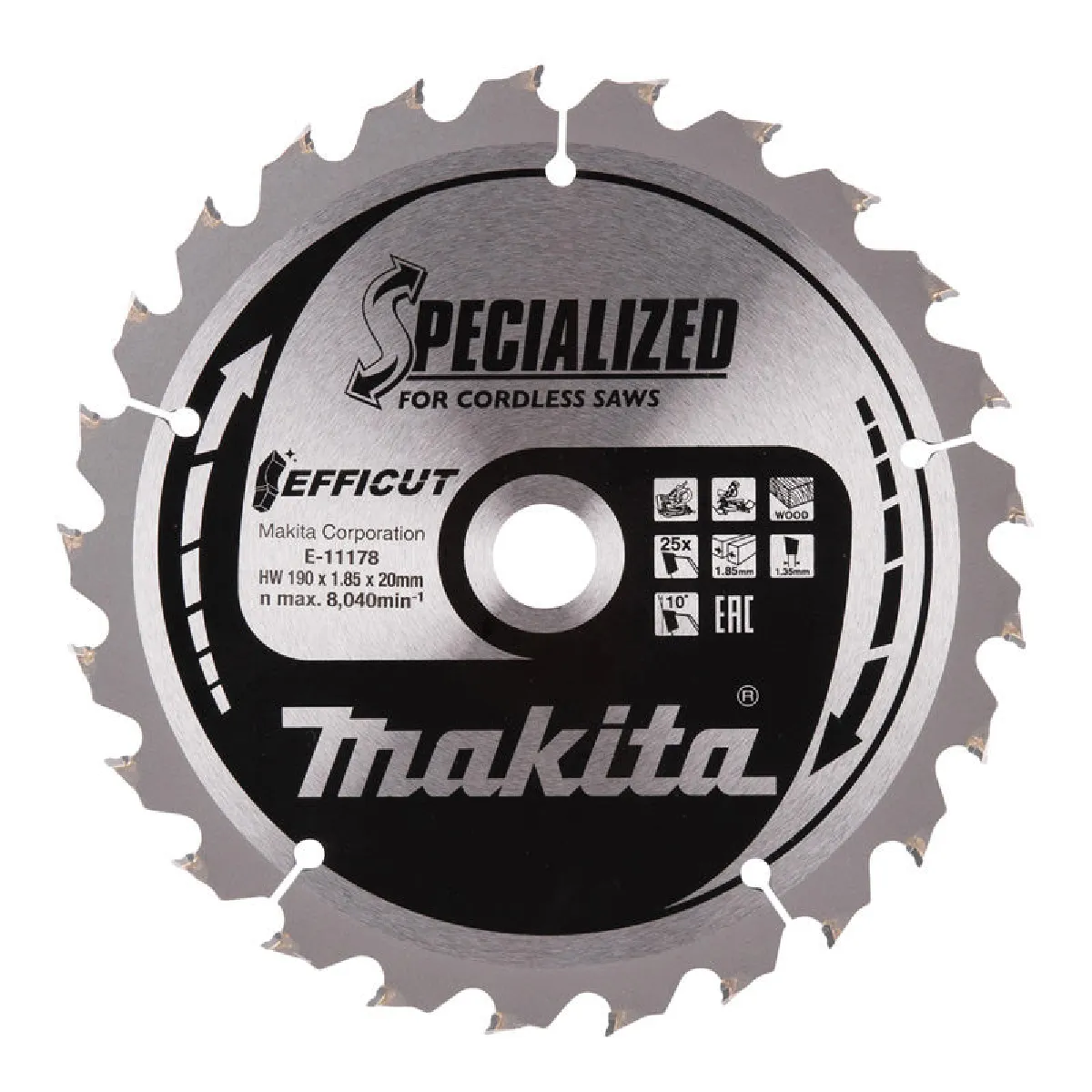 Makita B 64624 Brow Saw Blade Wood 260x30x2.15mm 45T - vue 2