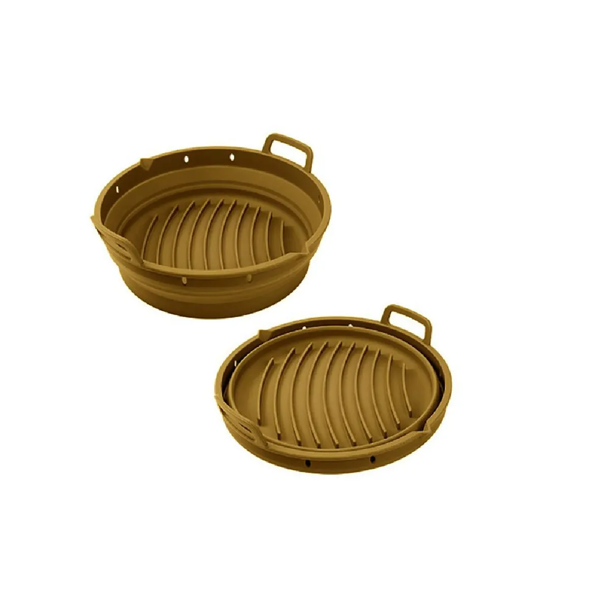 Point Virgule Marron Moule Airfryer Pliable En Silicone 15X15x9cm - Image 3