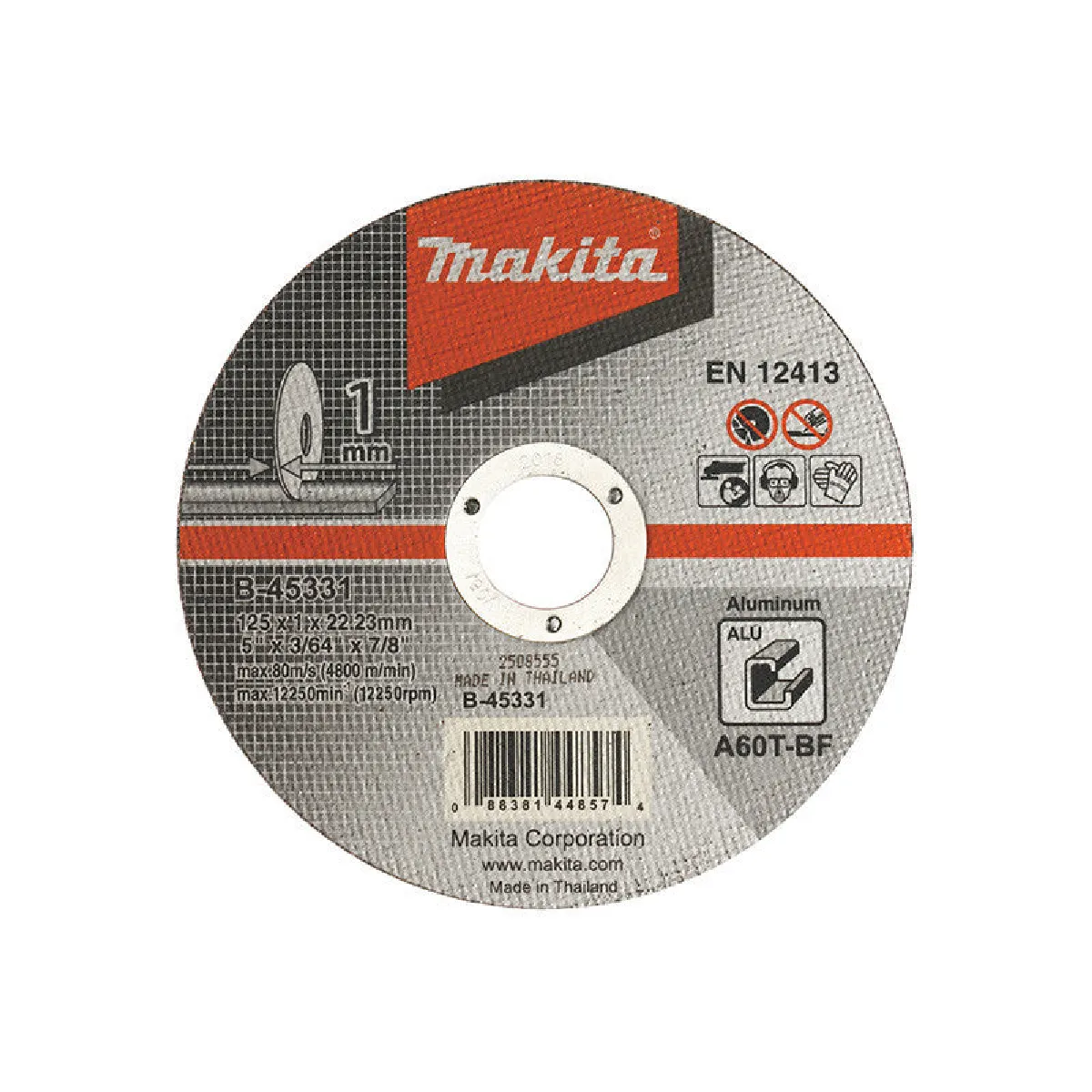 Disque à tronçonner aluminium pour meuleuses MAKITA B 45331 - vue 3