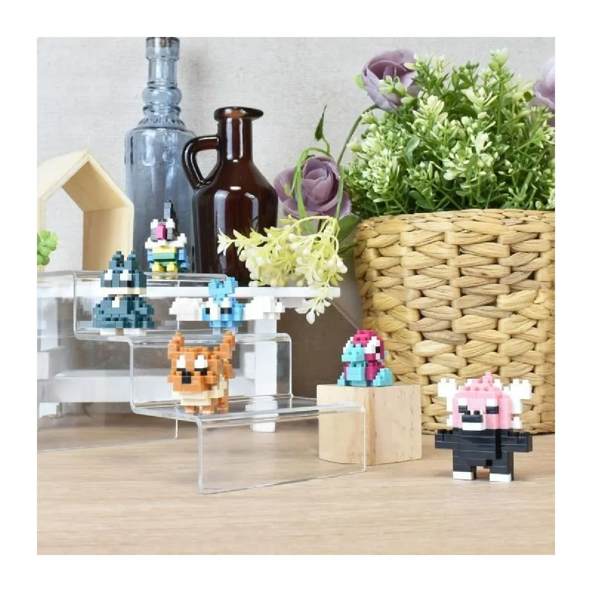 Coffret de 6 figurines en briques - BANDAI - NANOBLOCK - Pack Pokémon type Normal