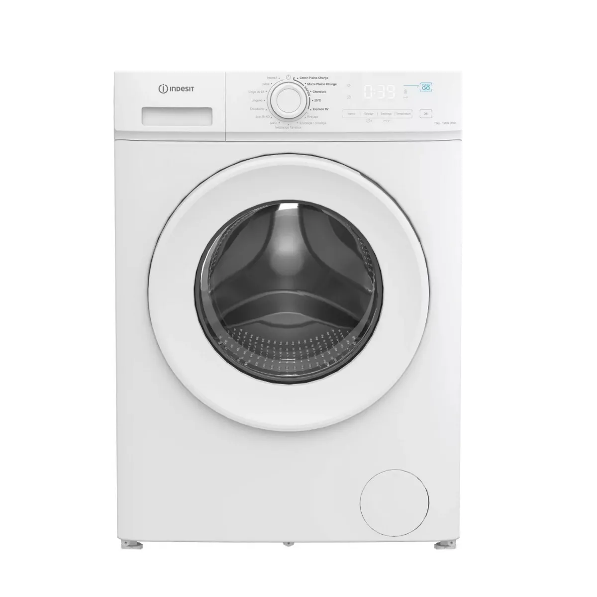 Lave linge hublot INDESIT IMA762MYTIMEFR 7 kg Induction 1200 trsmin Push&Go Classe A - vue 8