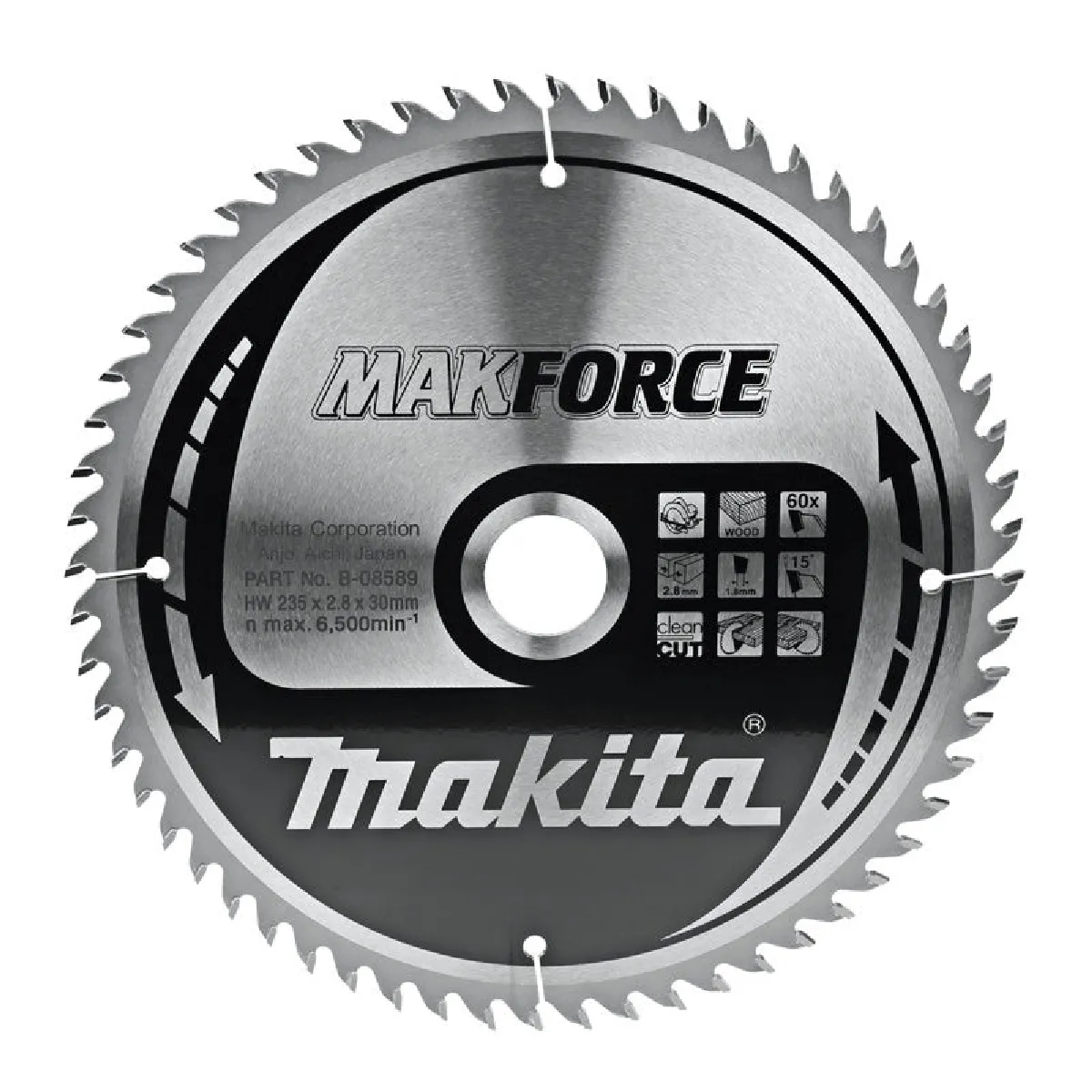 Lames carbure MakForce pour bois pour scies circulaires MAKITA - vue 2