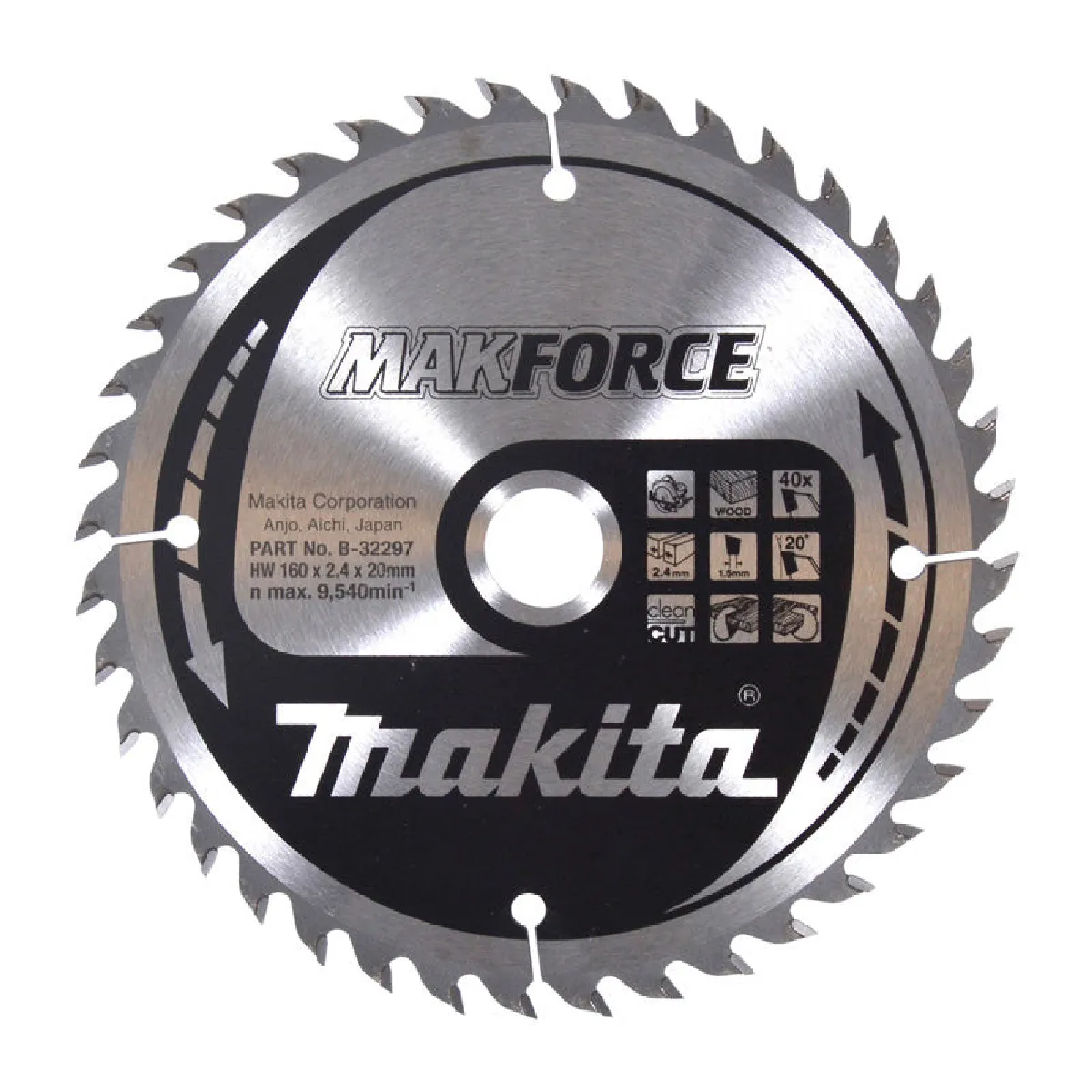 Lame de scie MAKFORCE B 32188 pour une coupe rapide dans le bois Fast Cut Makita B 32188 - vue 2