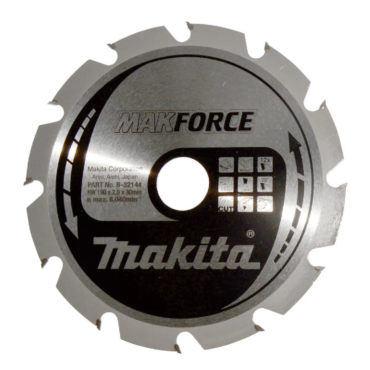 Lame de scie MAKFORCE B 32297 pour une coupe nette dans le bois Medium Cut Makita B 32297 - vue 2