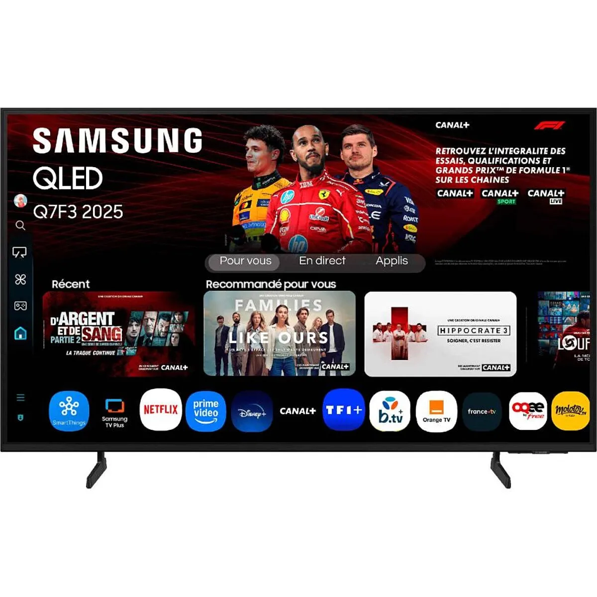 SAMSUNG tv qled tq43q7f3 4k ai - vue 4
