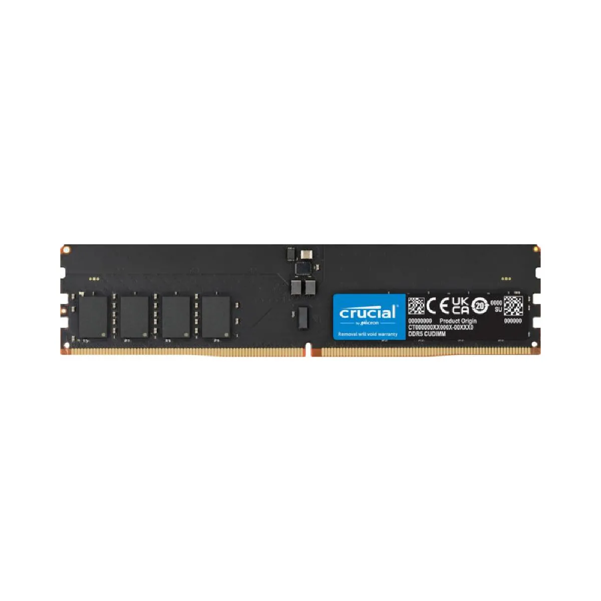 - DDR5 - module - 32 Go - DIMM 288 broches - 3200 MHz / PC5-51200 - CL52 - 1.1 V - mmoire non tamponne chronomtre - on-die ECC - noir