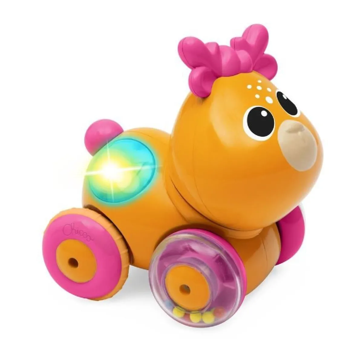 Jeu Cerbiatto Sprint&Go Animalet électronique à rétrocharge avec mélodies Sons et lumières Stimule Le rampement Roues en Caoutchouc 6 36 - vue 9