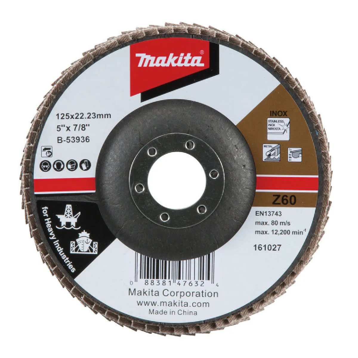 Disque à lamelles MAKITA B 53936 Z 12522 23 Grain - vue 2