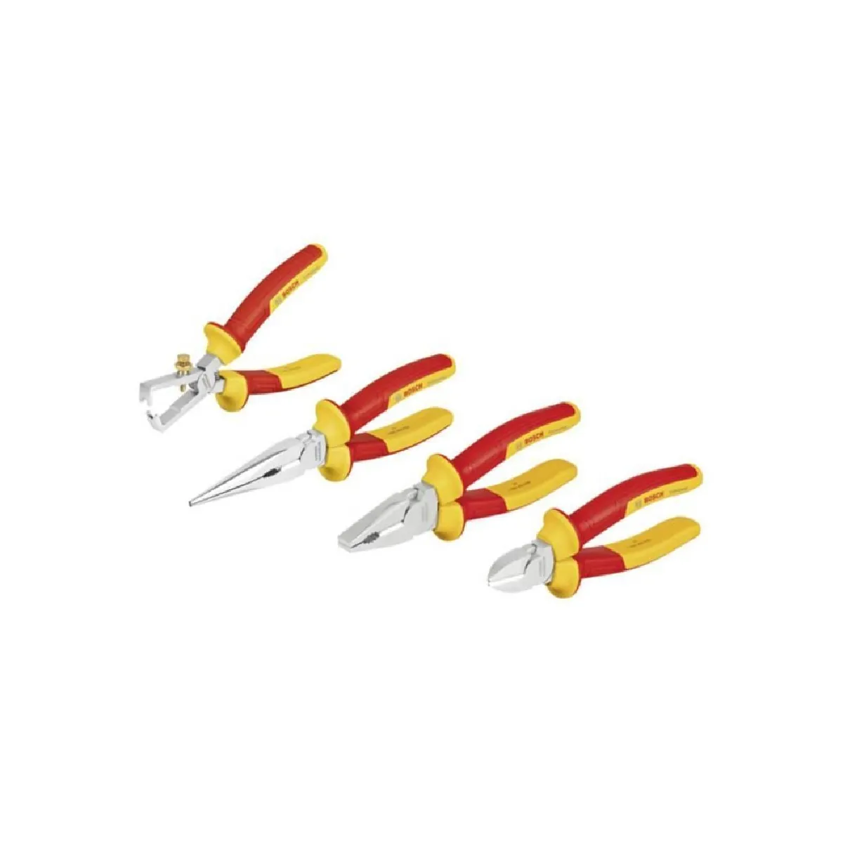 Jeu de pinces BOSCH PROFESSIONAL 1600A02NG1 Isolé 4 pièces Testé jusqu'à 10 000 volts - vue 3
