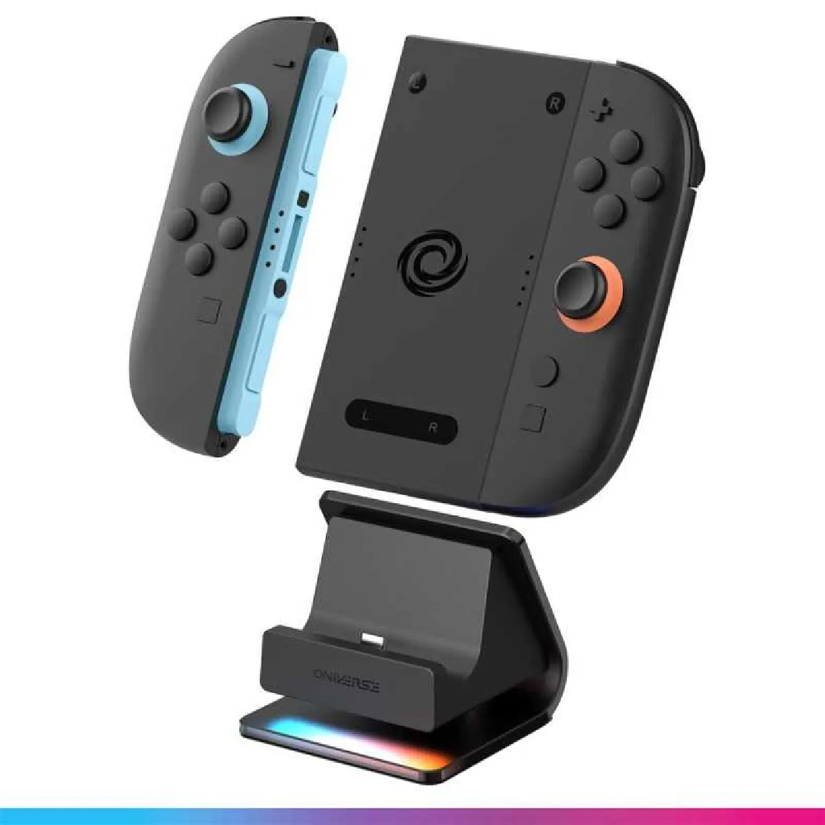 Oniverse - Station de charge Fusion Dock pour Nintendo Switch 2 - 2 Joy-Cons et Controller Grip - Noir - Image 3