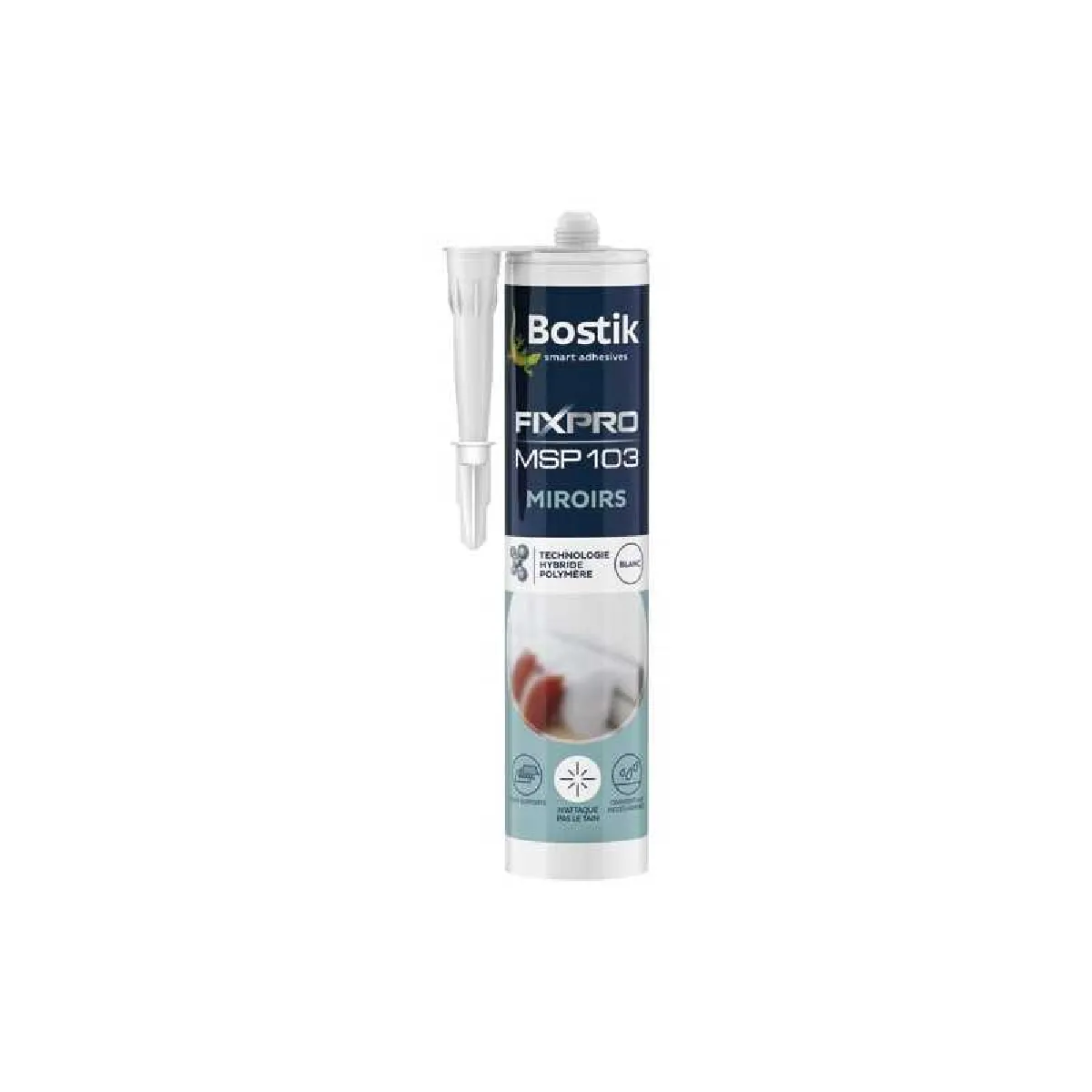Sader Blanc Mastic-Colle Pour Miroirs Fixpro Msp 103 - 290 Ml