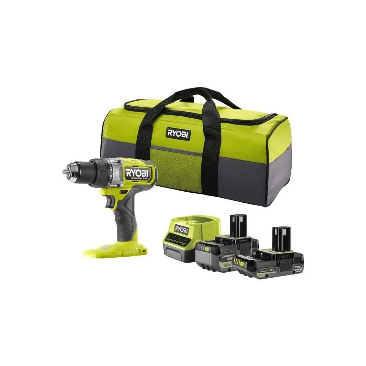 Perceuse visseuse à percussion RYOBI Brushless 18V 95 Nm 2 batteries incluses - vue 3