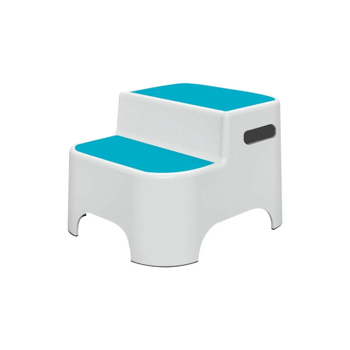 GODONNIER  marchepied double pour enfants empilable antid&eacute;rapant blanc/bleu