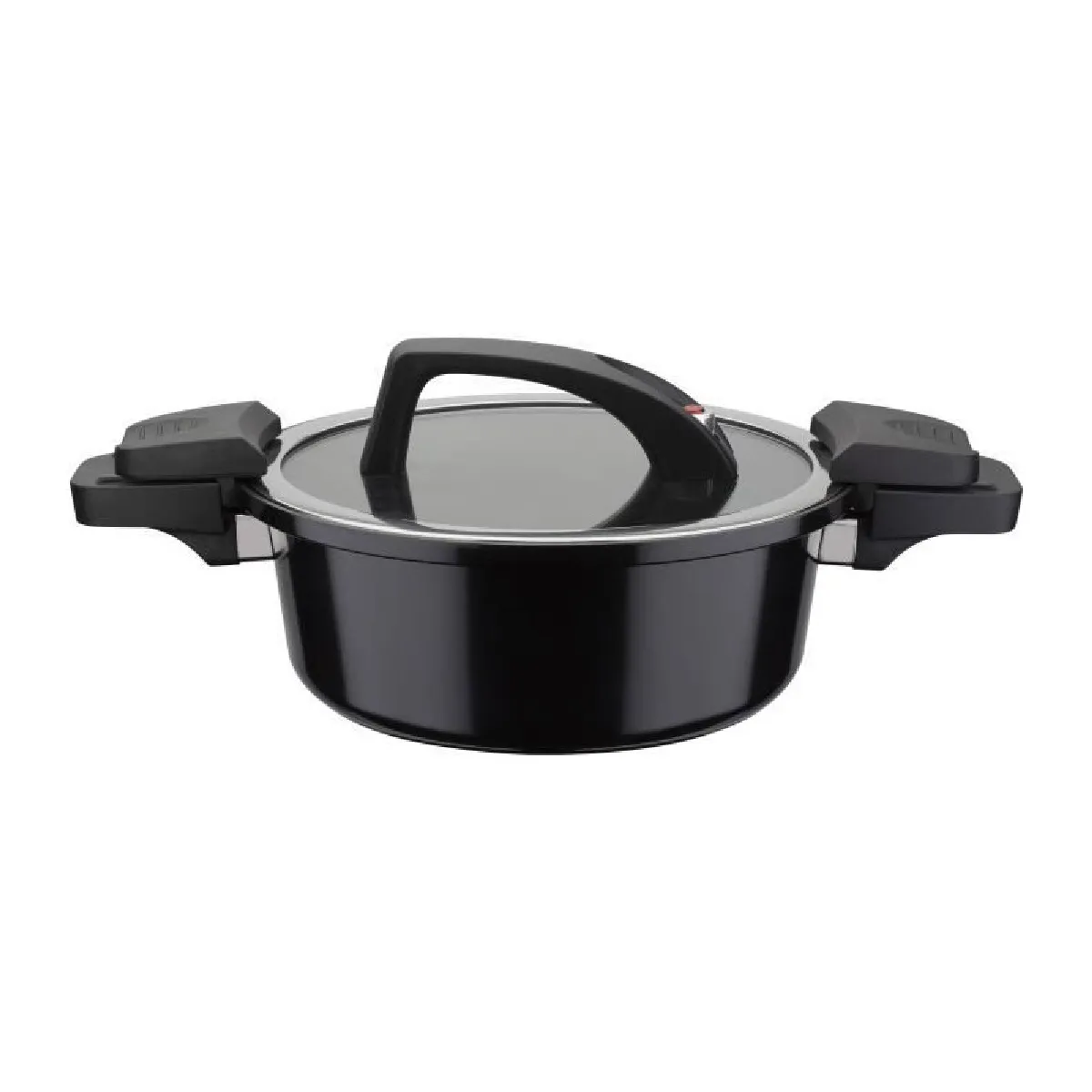 Gsw Noir Cuiseur Basse Pression - 24 Cm - 4 L - Aluminium Forgé - Induction
