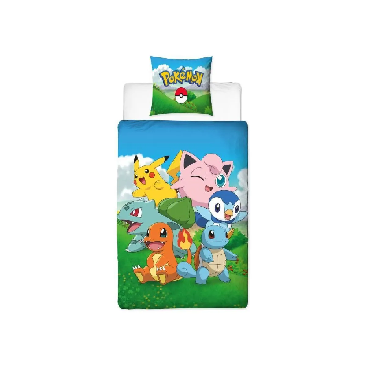 Parure de lit réversible POKEMON Pikachu Microfibre 1 housse de couette 140 x 200 cm + 1 taie 63 x 63 cm - vue 10