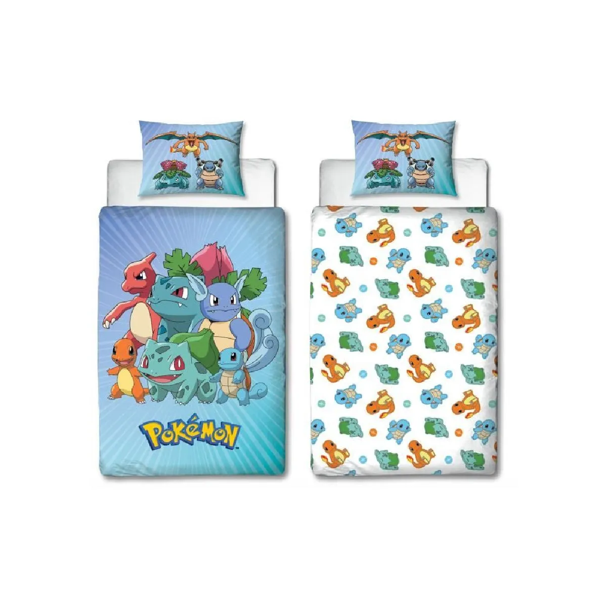 Parure de lit réversible POKEMON Pikachu Microfibre 1 housse de couette 140 x 200 cm + 1 taie 63 x 63 cm - vue 9