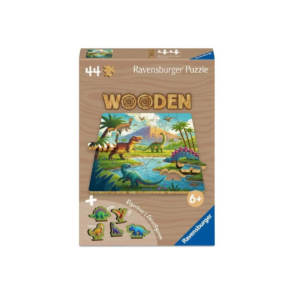 Puzzle en bois 44 pièces : Les dinosaures Ravensburger France - vue 5