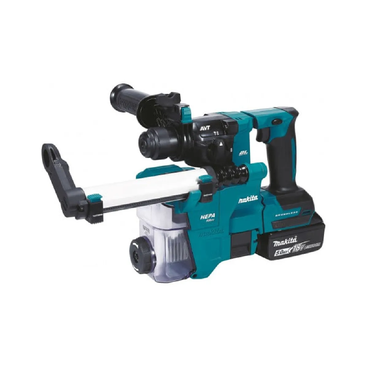 Marteau perforateur burineur sans fil Makita DHR183RTWJ 18V 5.0 Ah - vue 2