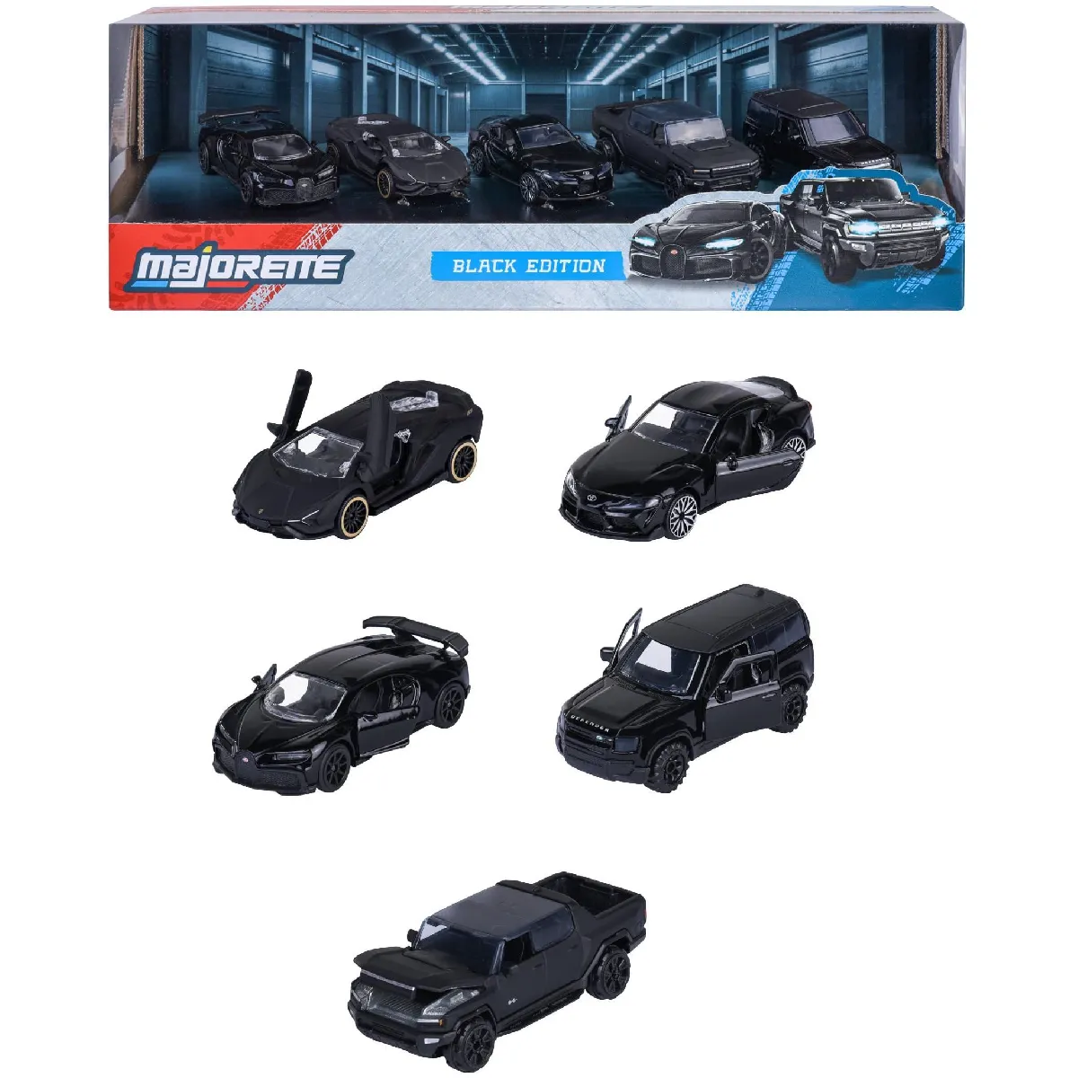Majorette Coffret voitures Black Edition - Noir