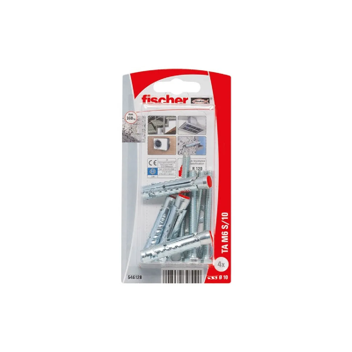 FISCHER Cheville lourde ta m6s blister de 4 - vue 2