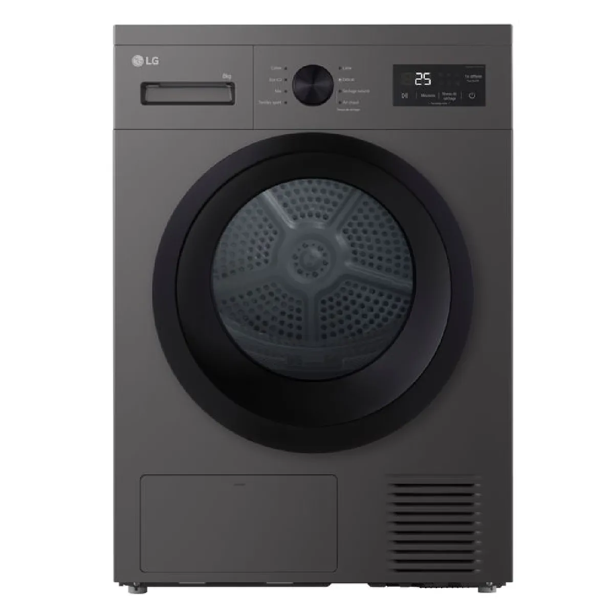 Sèche linge 8 kg Pompe à chaleur capteurs de séchage top amovible Cl LG RH8N14SL - vue 6