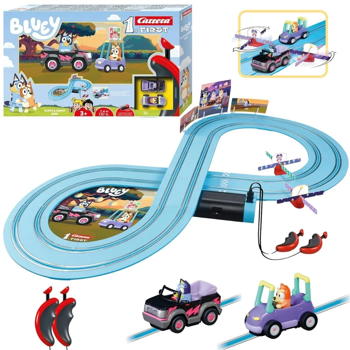 Carrera Multicolore Circuit Voitures First Bluey Et Bingo Race - Image 4